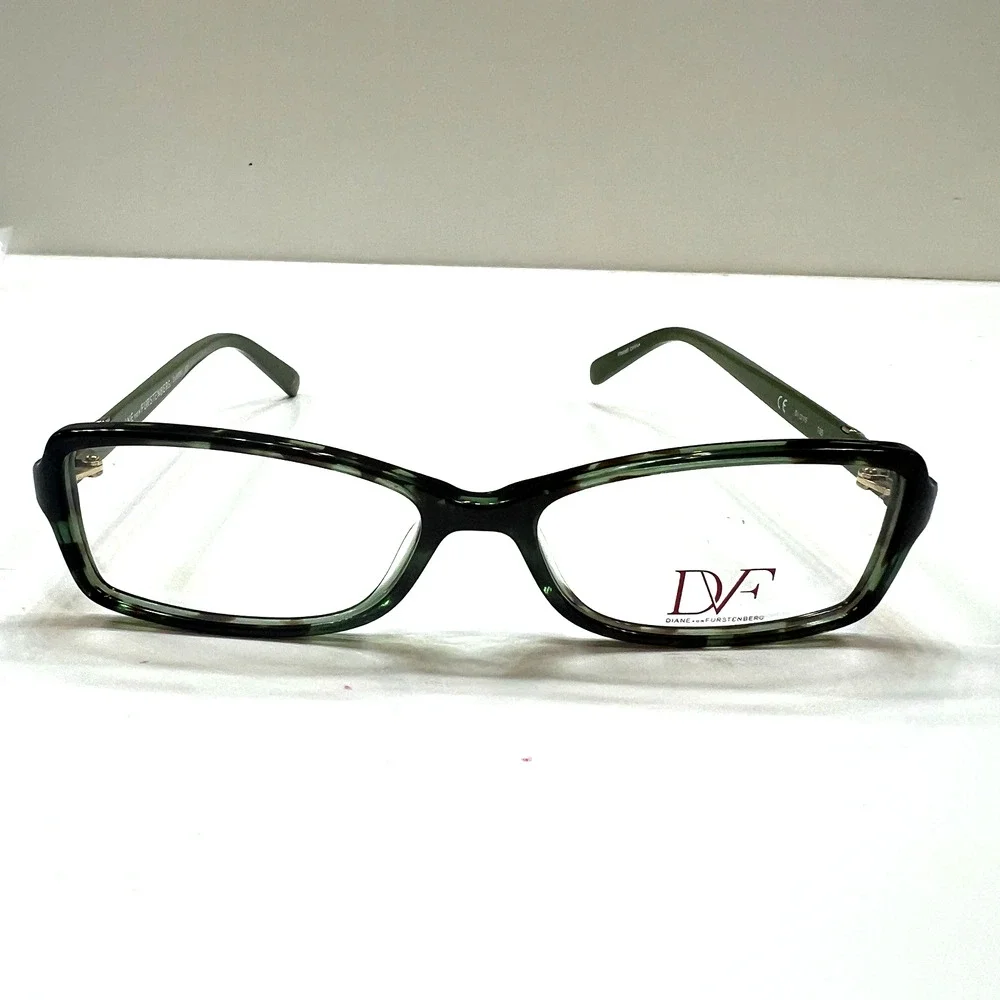 NEW Diane von Furstenberg DVF 5050 310 Translucent Green Marbled Frame 51-15-135